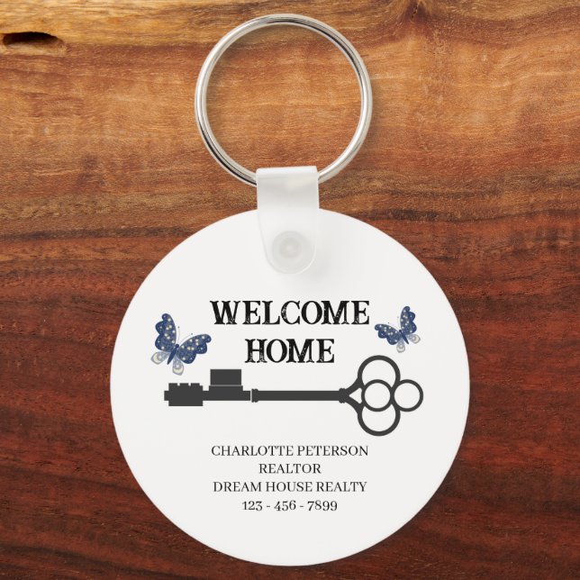 Real Estate Buyer Spring Closing Gift  Keychain (Front)