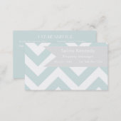 Real Estate | Chevron teal Business Card (Front/Back)