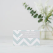 Real Estate | Chevron teal Business Card (Standing Front)