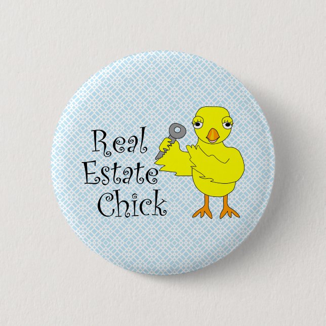 Real Estate Chick  Button (Front)
