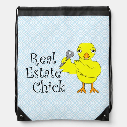 Real Estate Chick Drawstring Bag