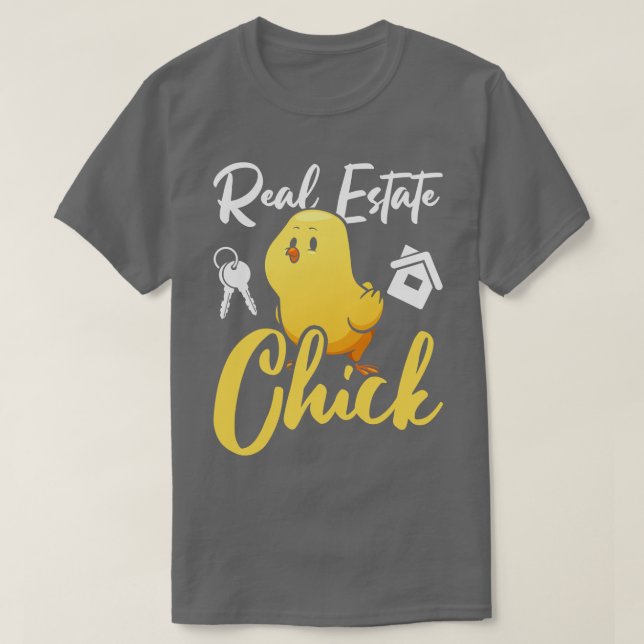 Real Estate Chick Funny Realtor T-Shirt (Design Front)