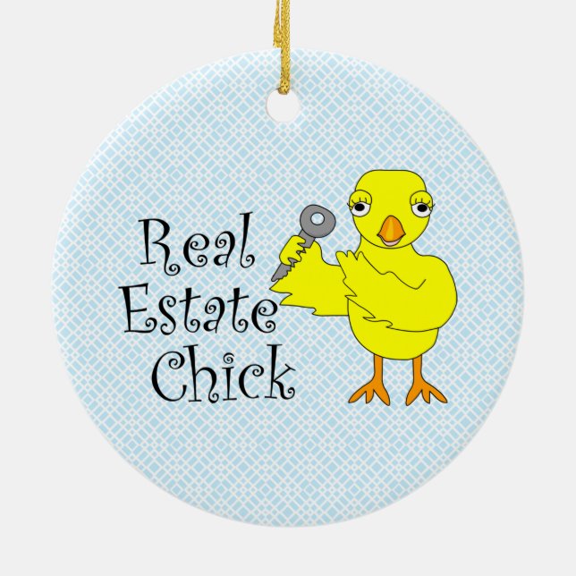 Real Estate Chick Ornament (Back)