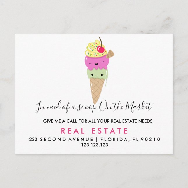 real estate Chill referrals Announcement Postcard (Front)