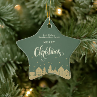 Real Estate Christmas | Budget Home Decor Retro Ceramic Ornament