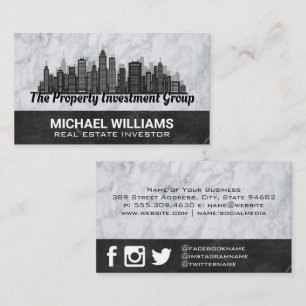 Real Estate City Skyline Business Card