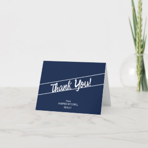 Real Estate Classic Blue Thank You Card