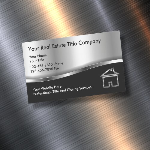 Real Estate Classy Title Company Business Magnets