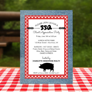 Real Estate Client Appreciation BBQ Party Invitation