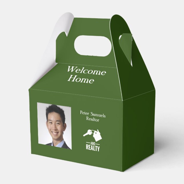 Real Estate Client Closing Gift Favor Box (Front Side)