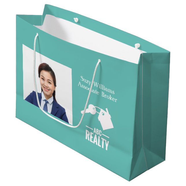Real Estate Client Closing Large Gift Bag (Front Angled)