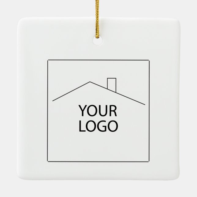 Real Estate Client Photo First Year Home Ceramic Ornament (Back)