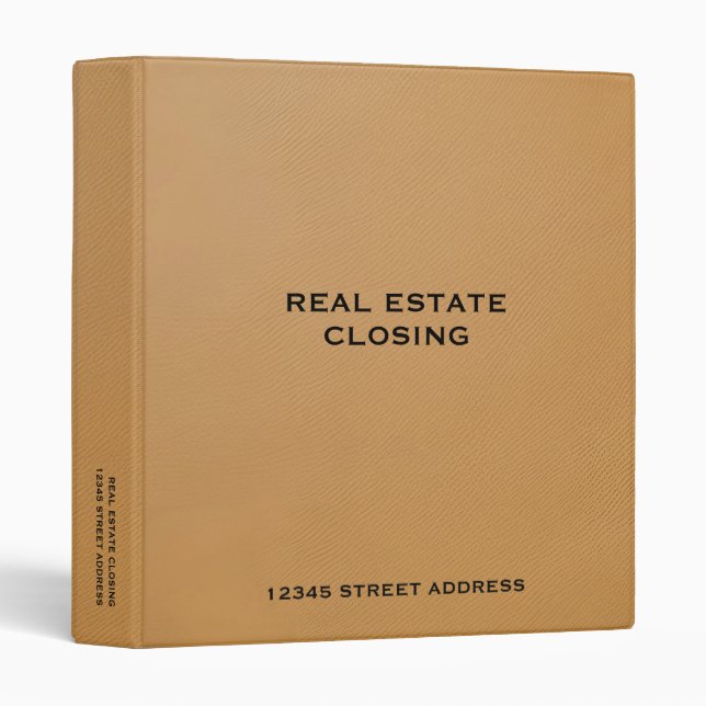 Real Estate Closing Binder (Front/Spine)