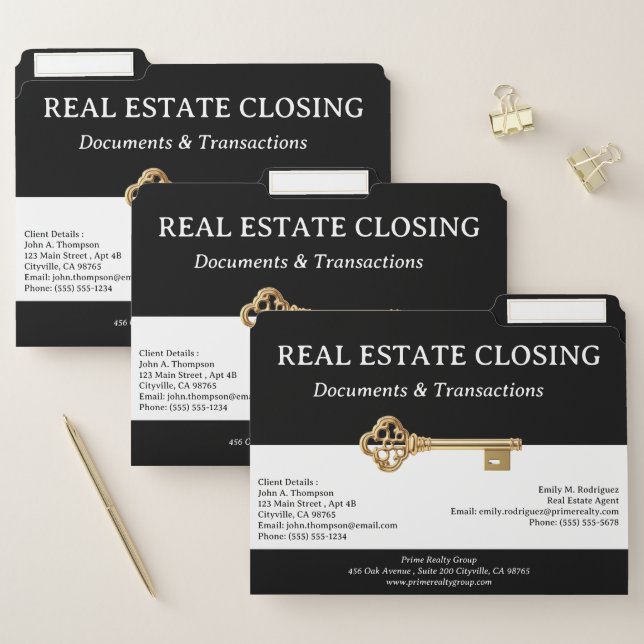 Real Estate Closing  File Folder (Set)