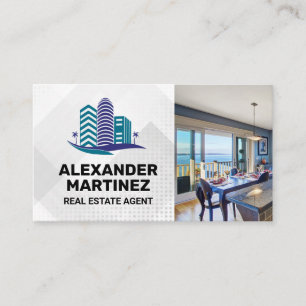 Real Estate Coastal Logo   Properties Business Card