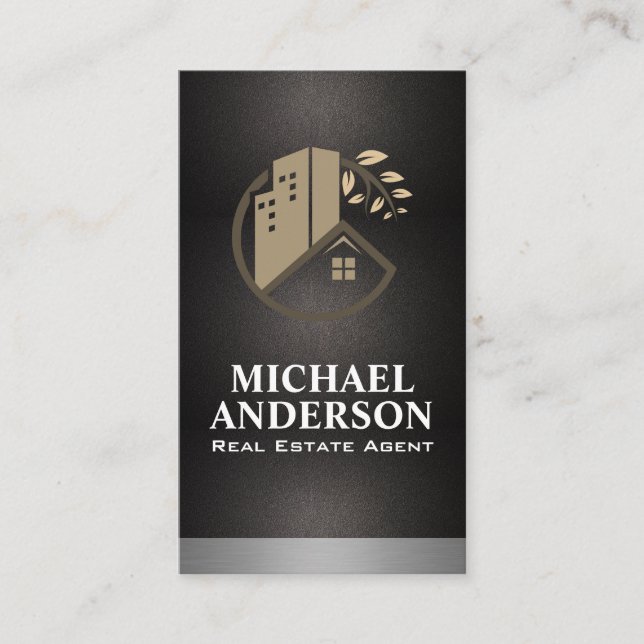 Real Estate Commercial Residential Logo Business Card (Front)