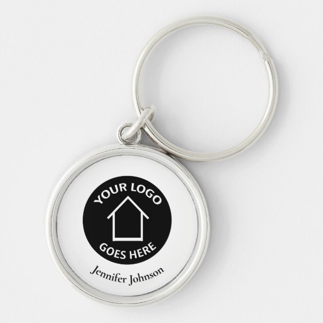 Real Estate Company Add Your Logo Custom Realtor Keychain (Front)