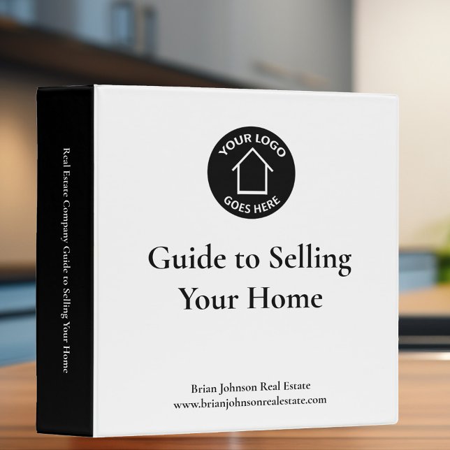 Real Estate Company Add Your Logo Simple Realtor 3 Ring Binder (Creator Uploaded)