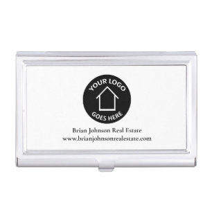Real Estate Company Add Your Logo Simple Realtor Business Card Case