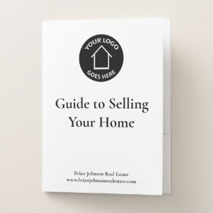 Real Estate Company Add Your Logo Simple Realtor Pocket Folder