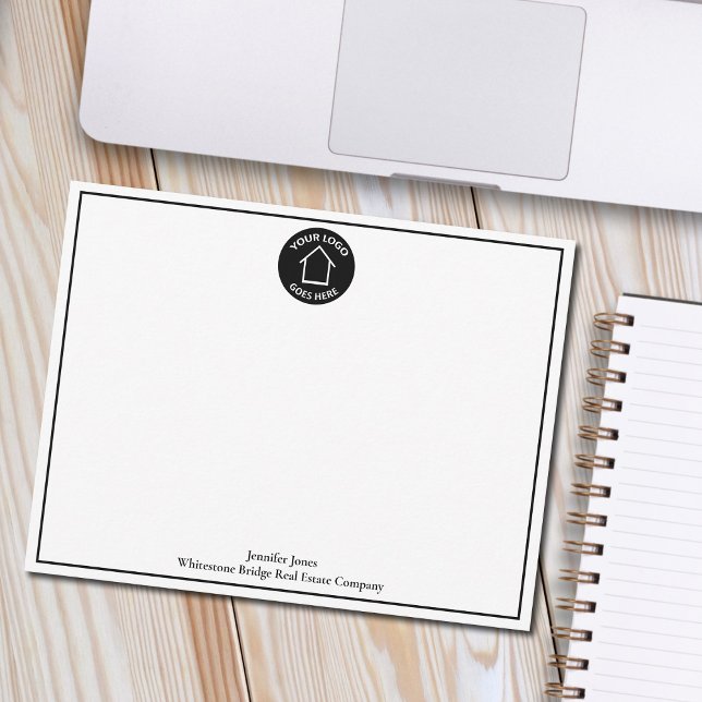 Real Estate Company Add Your Realty Logo Realtor Note Card (Creator Uploaded)