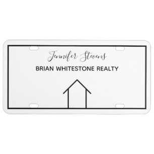 Real Estate Company Agent House Custom Realtor License Plate