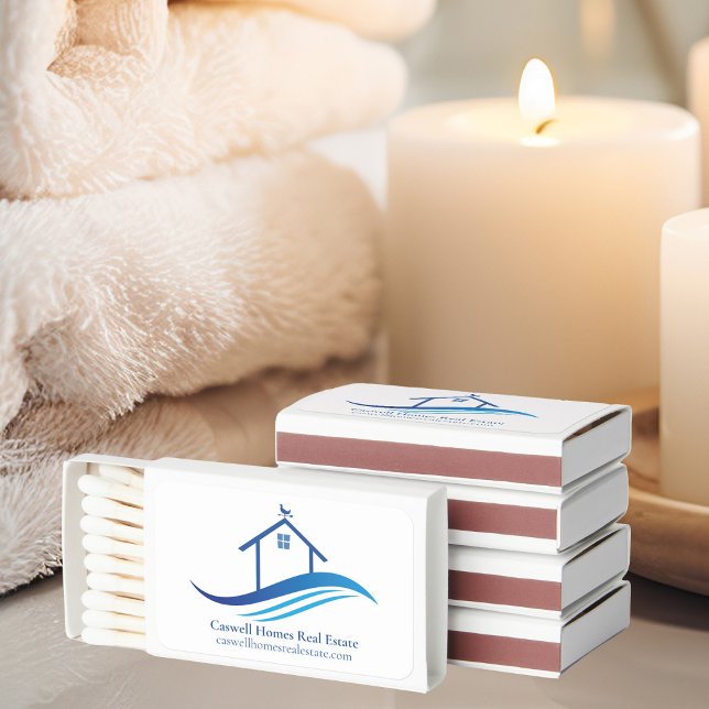 Real Estate Company Blue Custom Marketing Matchboxes (Creator Uploaded)