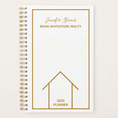 Real Estate Company Chic Custom Gold Realtor 2023 Planner