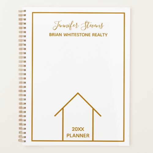 Real Estate Company Chic Custom Gold Realtor 2023 Planner