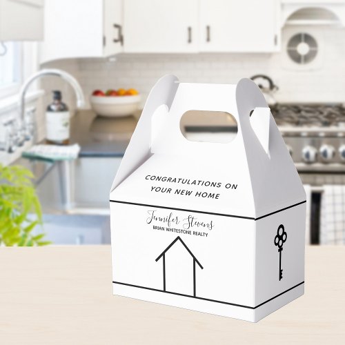 Real Estate Company Chic Custom Housewarming Favor Boxes