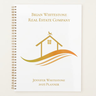 Real Estate Company Chic Gold House Logo 2027 Planner