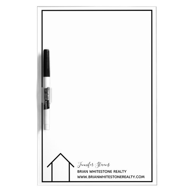 Real Estate Company Chic Modern Custom Realtor Dry Erase Board (Front)
