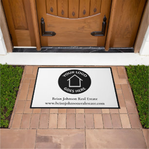Real Estate Company Custom Business Logo Office Doormat