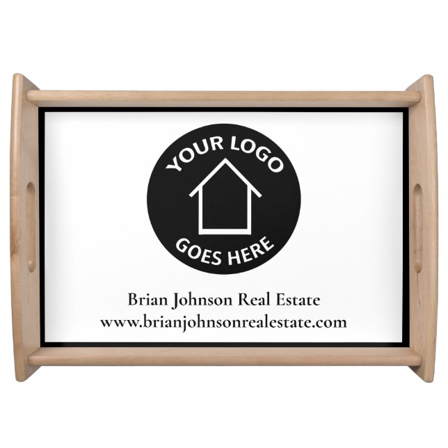 Real Estate Company Custom Business Logo Office Serving Tray (Front)