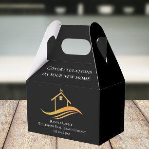 Real Estate Company Custom Congratulations Home Favor Boxes