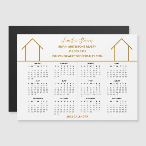 Real Estate Company Custom Gold 2022 Calendar