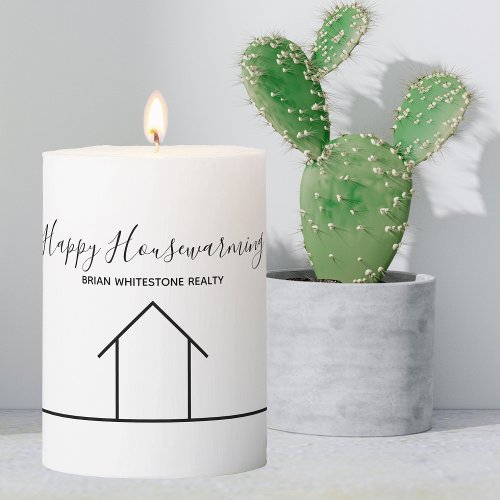 Real Estate Company Custom Home Housewarming Gift Pillar Candle