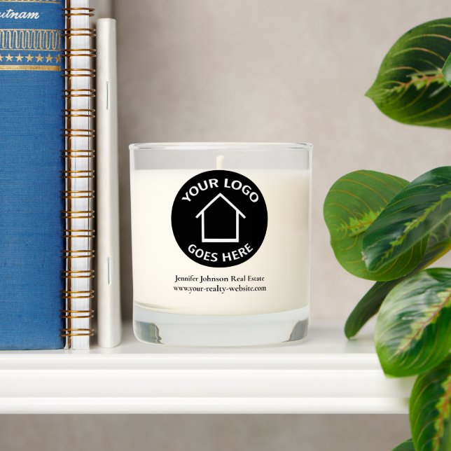Real Estate Company Custom Logo Marketing Scented Candle (Shelf)