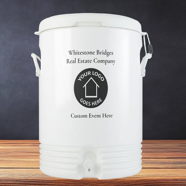 Real Estate Company Custom Logo Realtor Marketing Beverage Cooler (Creator Uploaded)