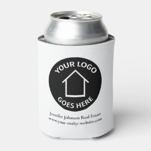 Real Estate Company Custom Logo Simple Marketing Can Cooler