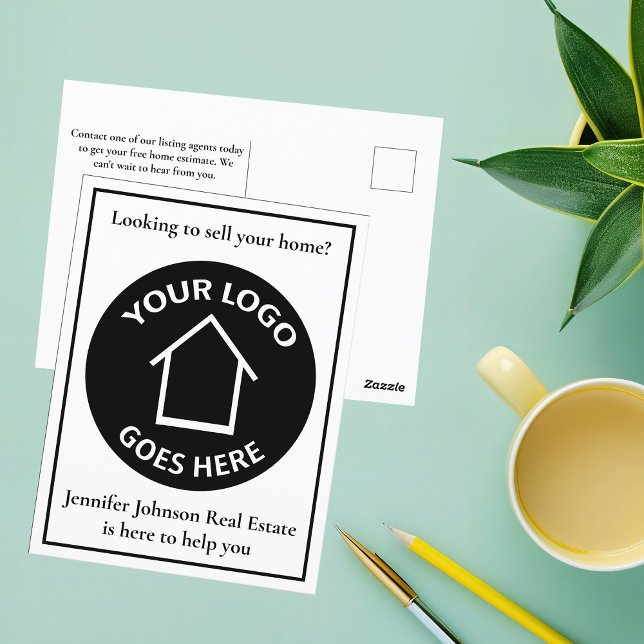 Real Estate Company Custom Logo Simple Marketing Postcard (Creator Uploaded)