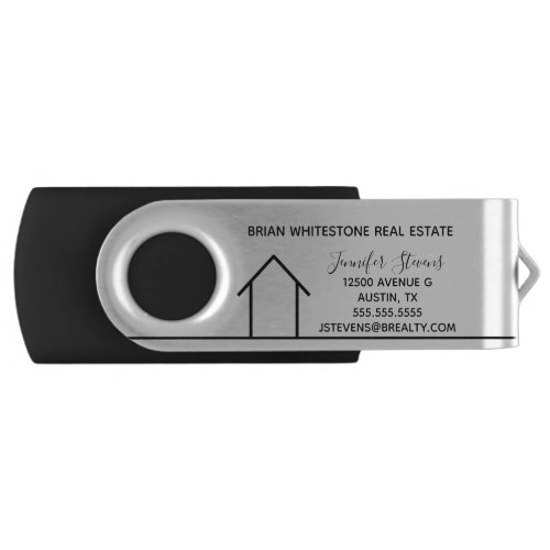 Real Estate Company Custom Modern House Realtor Flash Drive