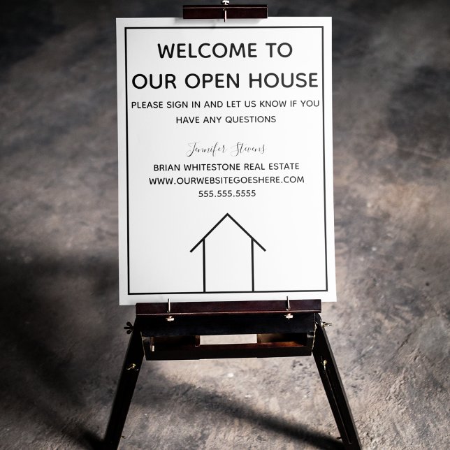 Real Estate Company Custom Open House Welcome Foam Board (Creator Uploaded)
