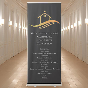 Real Estate Company Custom Realtor Convention Retractable Banner by epicdesigns at Zazzle