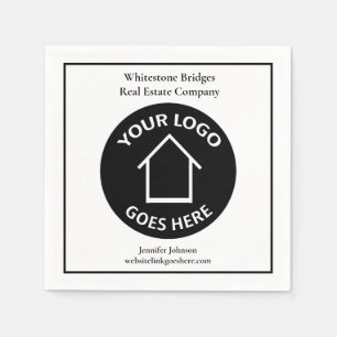Real Estate Company Custom Realty Logo Open House Napkins
