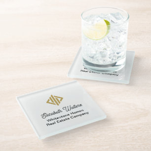 Real Estate Company Customized Business Glass Coaster