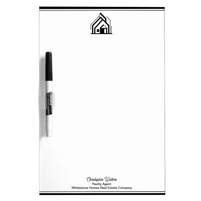 Real Estate Company Customized Realtor Logo Dry Erase Board (Front)