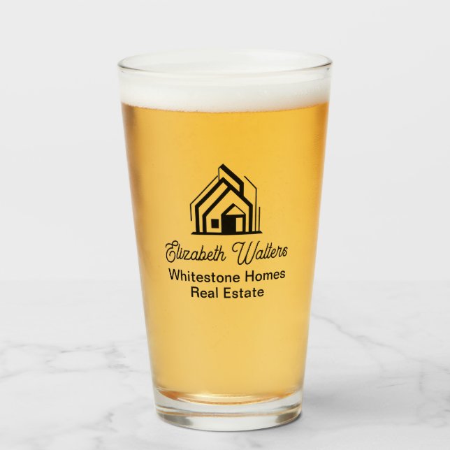 Real Estate Company Customized Realtor Logo Glass (Front Filled)
