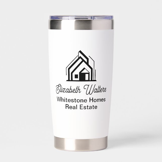 Real Estate Company Customized Realtor Logo Insulated Tumbler (Front)