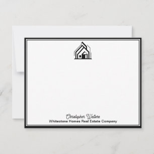 Real Estate Company Customized Realtor Logo Note Card